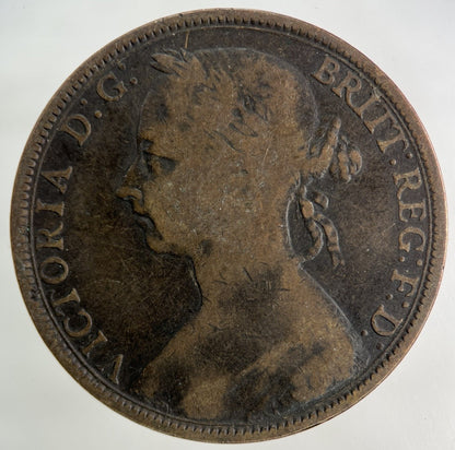 1890 Victoria One Penny Coin | Collectable Grade