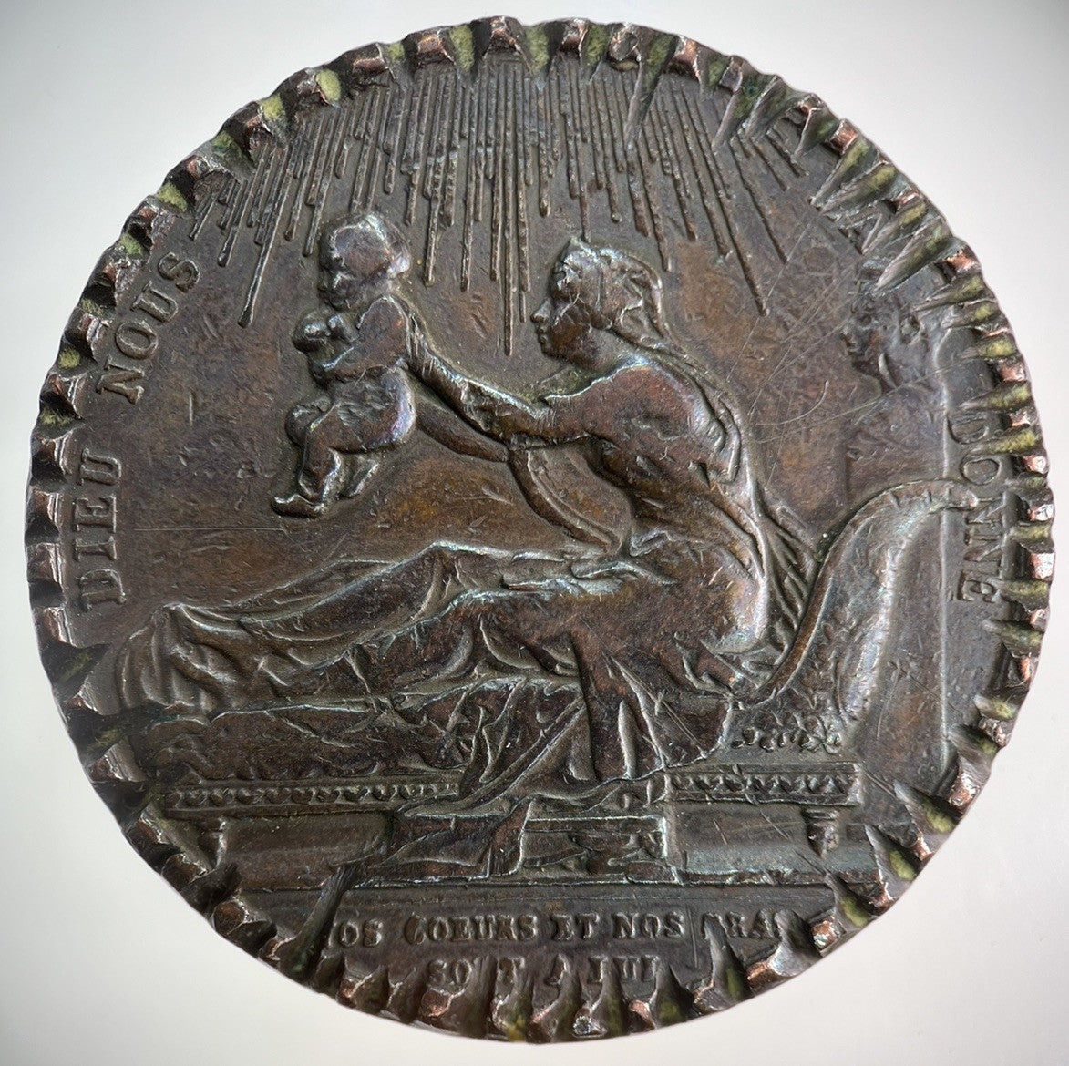 1820 France Dieu Nous L’a Donne Par Gayrard Medal Coin | Fine Collectable Grade