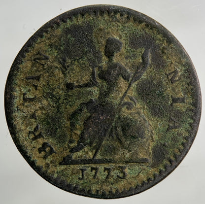 1773 George III 3rd Farthing Coin | Fine Collectable Grade