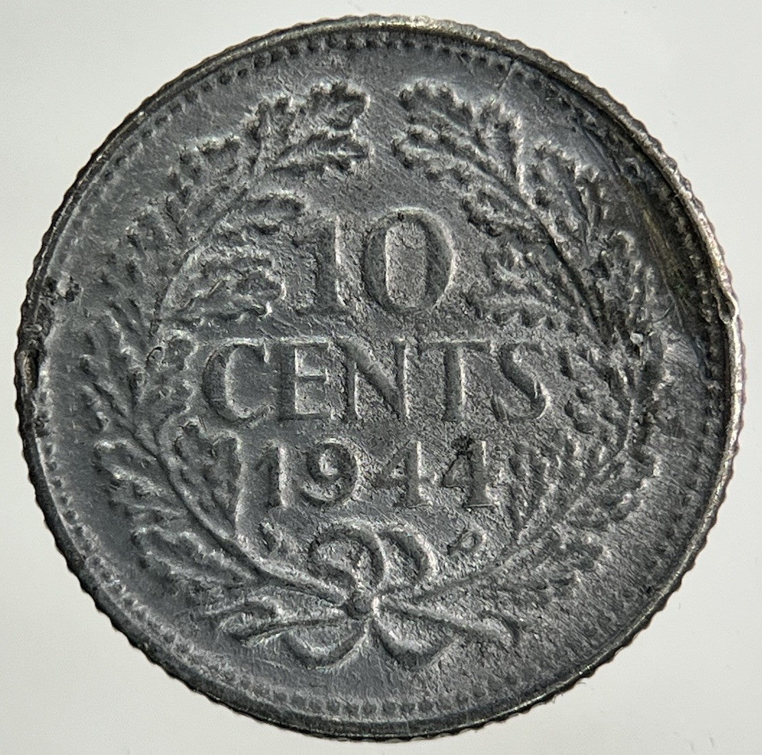 1944 Netherlands 10 Cents Silver Coin | Fine Collectable Grade