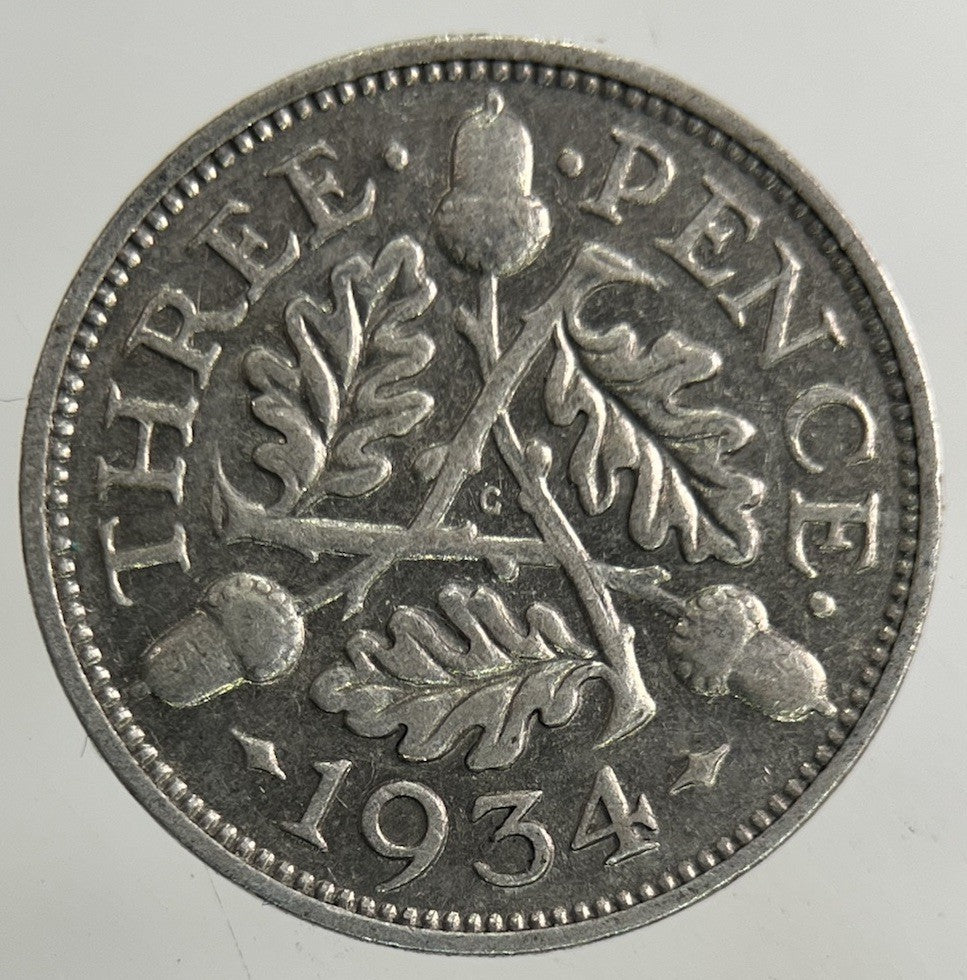 1934 George V Threepence Silver Coin | Collectable Grade