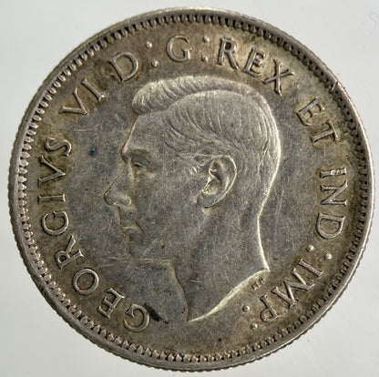 1942 Canada 25 Cents Silver Coin | Very High Grade