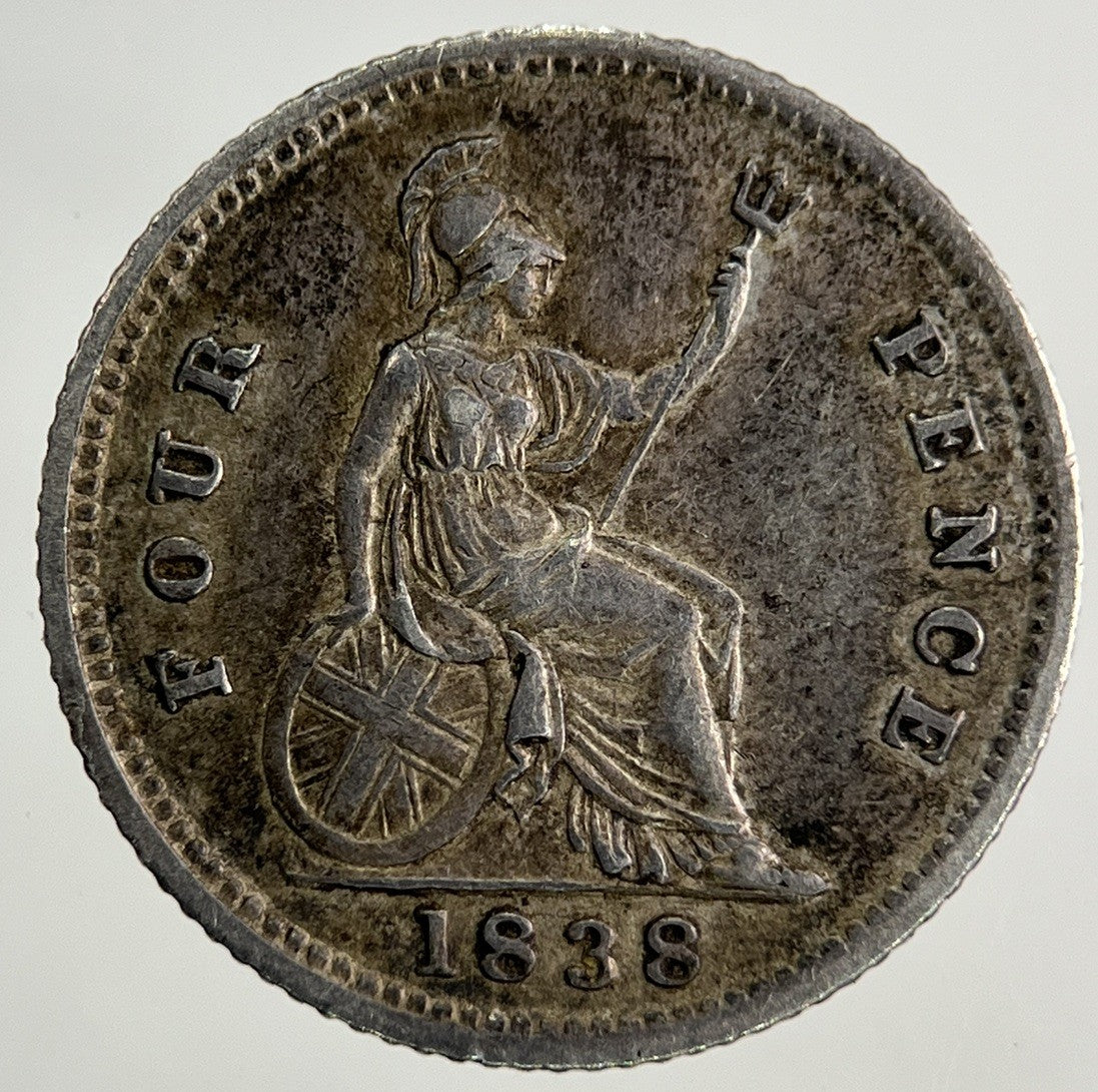1838 Victoria Groat Four - Pence Silver Coin | Very High Grade