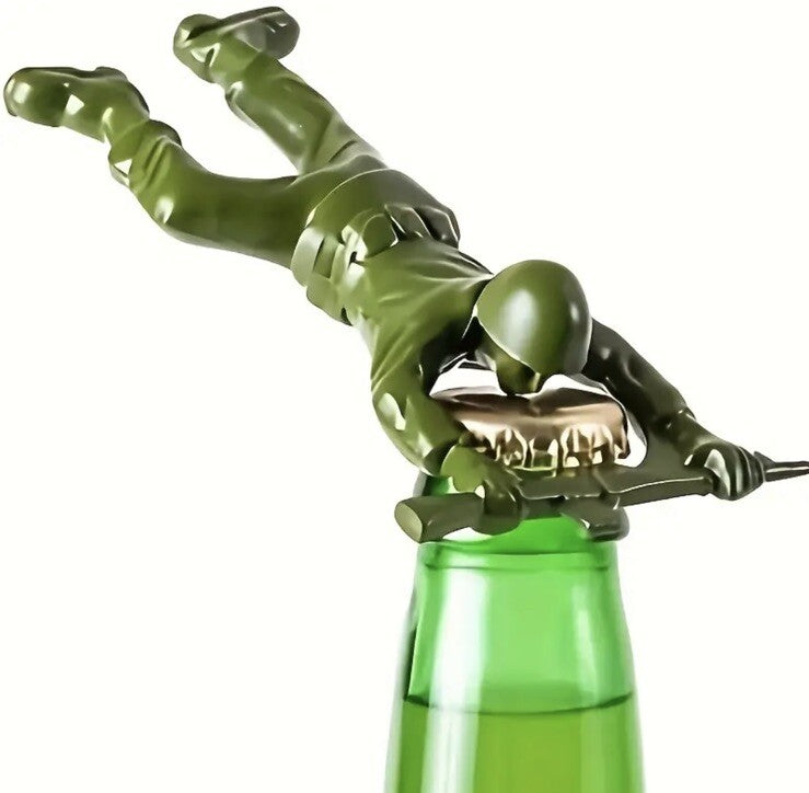 Metal Green Army Toy Soldier Bottle Opener Heavy Cast Iron Premium Gift UK