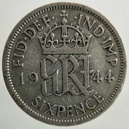 1944 George VI Sixpence Silver Coin | Collectable Grade