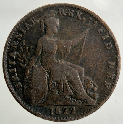 1822 George IV Farthing Coin | Collectable Grade