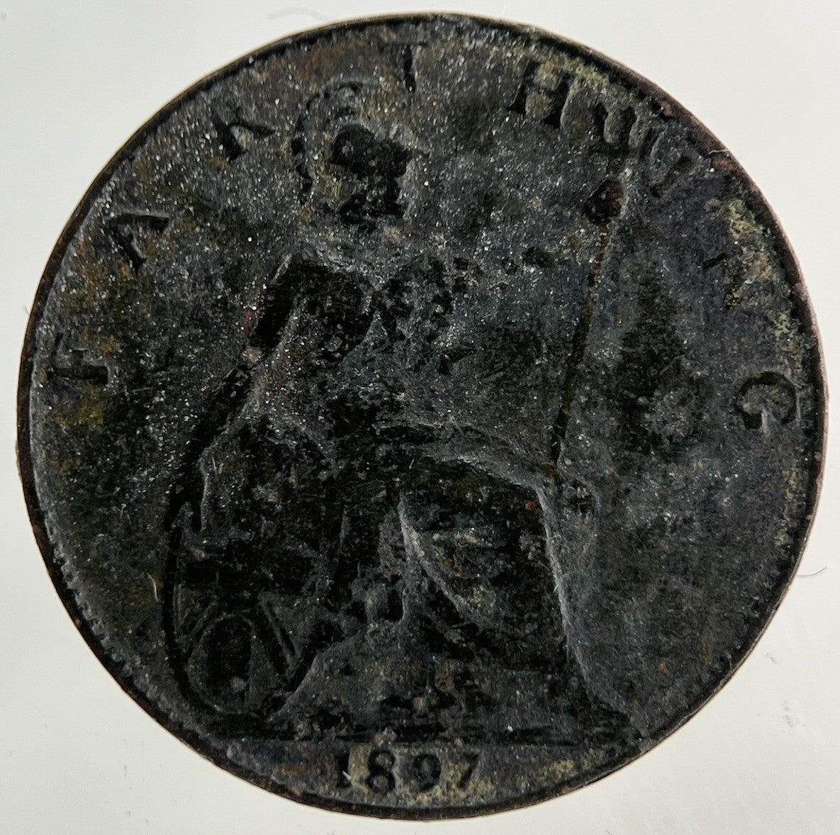 1897 Victoria Farthing Coin | Fair Grade