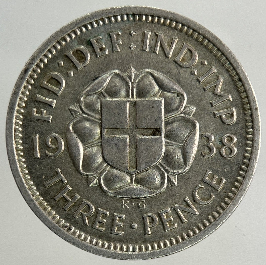 1938 George VI Threepence Silver Coin | Very High Grade