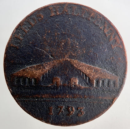 1793 Leeds Half - Penny Token Coin | Collectable Grade | a9514