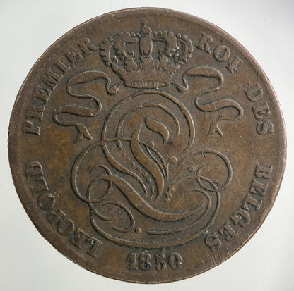 1850 Belgium 5 Centimes Coin | Fine Collectable Grade