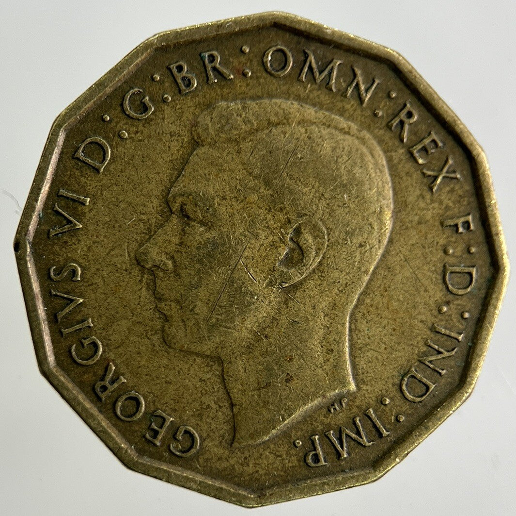 1938 George VI Brass Threepence Coin | Fine Collectable Grade
