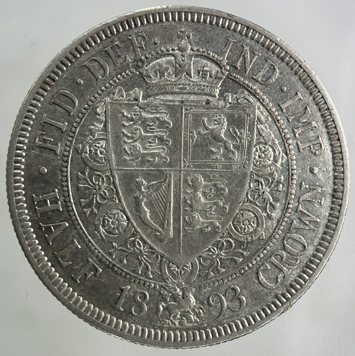 1893 Victoria Half - Crown Silver Coin | Very High Grade