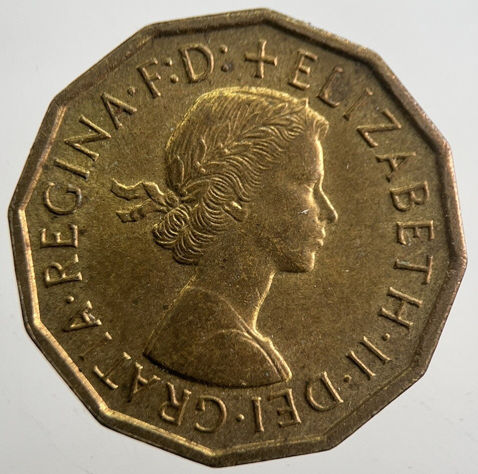 1967 British Brass Threepence Coin | Very High Grade | a7711