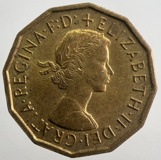 1967 British Brass Threepence Coin | Very High Grade | a7711