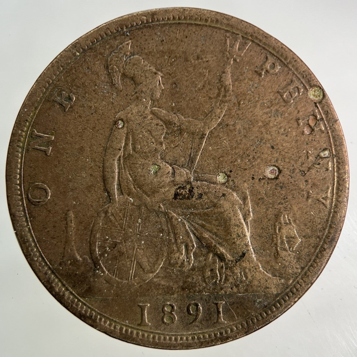 1891 Victoria One Penny Coin | Collectable Grade
