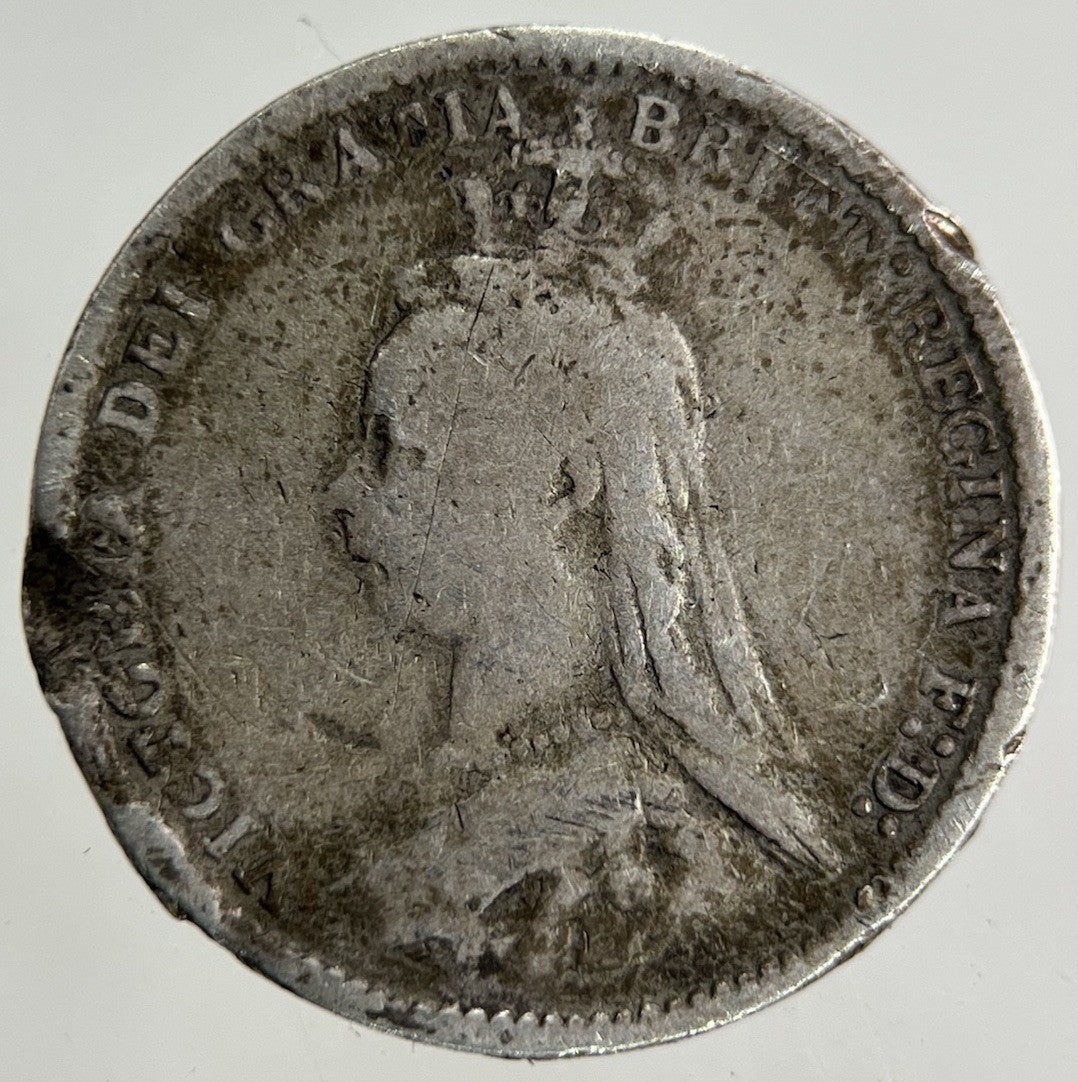 1889 Victoria Threepence Silver Coin | Fair Grade