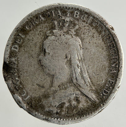 1889 Victoria Threepence Silver Coin | Fair Grade