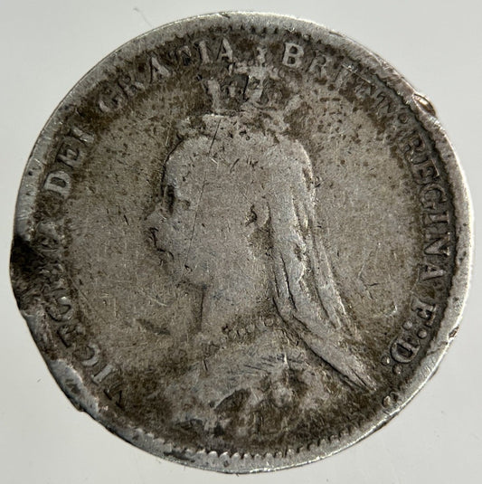 1889 Victoria Threepence Silver Coin | Fair Grade