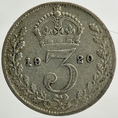 1920 George V Threepence Silver Coin | Fine Collectable Grade