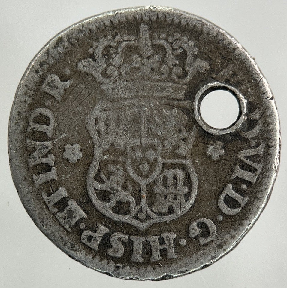 1755 Spain Mexico 1/2 Half Real Silver Coin | Collectable Grade