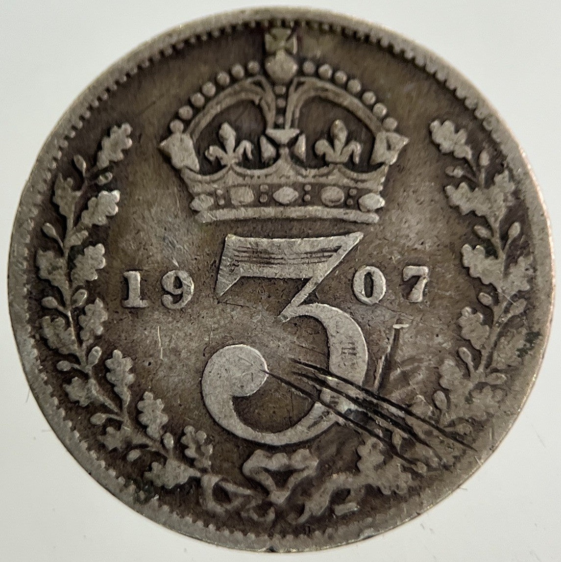 1907 Edward VII Threepence Silver Coin | Collectable Grade