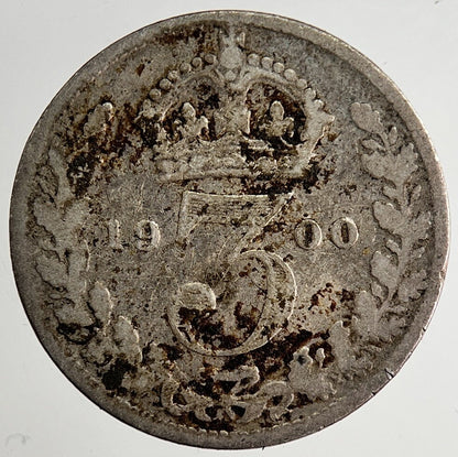 1900 Victoria Threepence Silver Coin | Collectable Grade | a8473