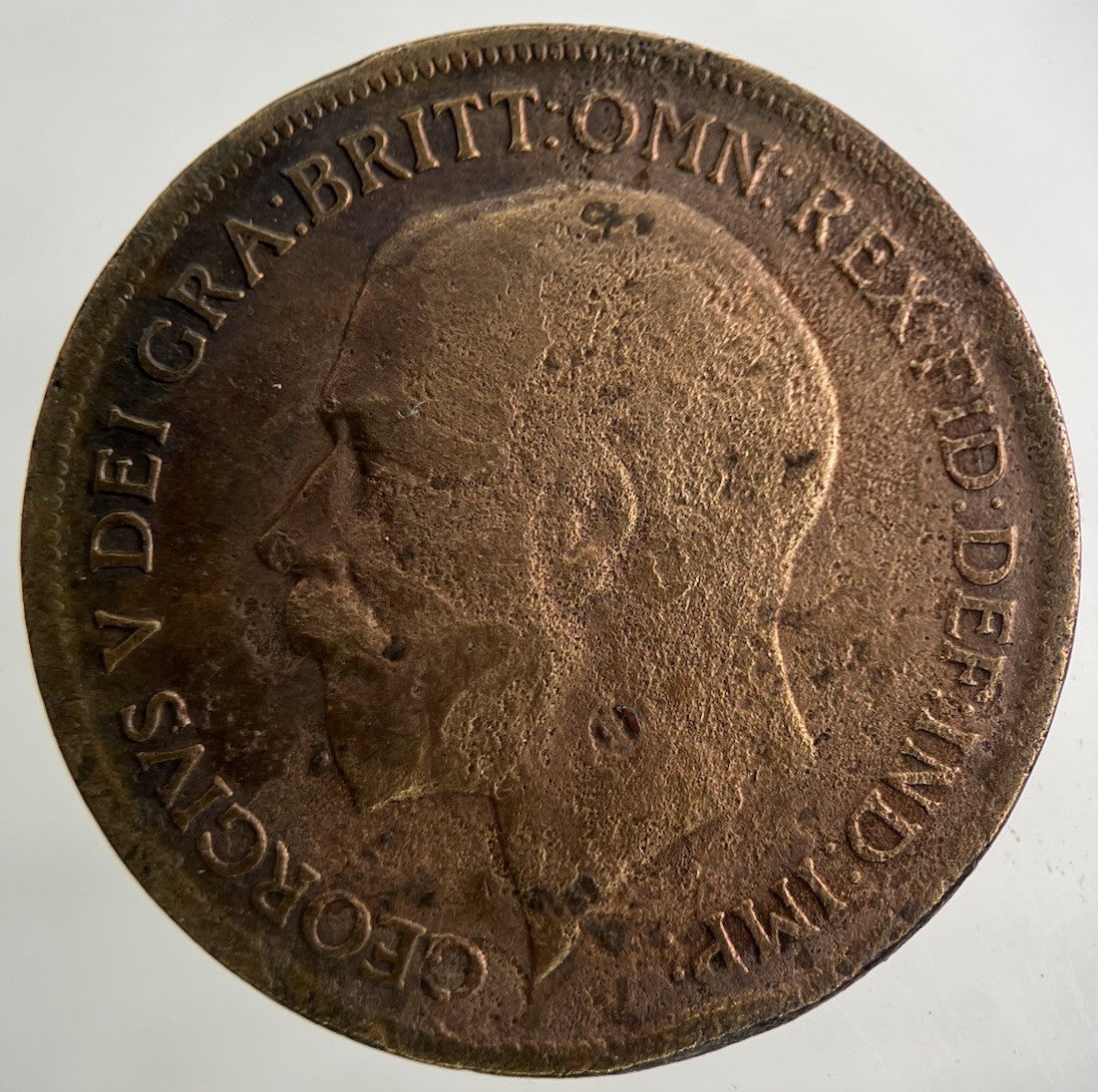 1917 George V One Penny Coin | Fair Grade