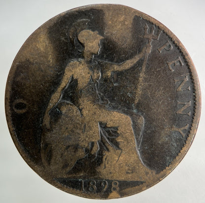 1898 Victoria One Penny Coin | Collectable Grade