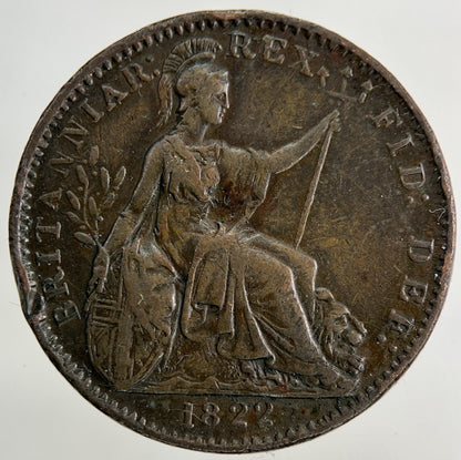 1822 George IV Farthing Coin | Fine Collectable Grade