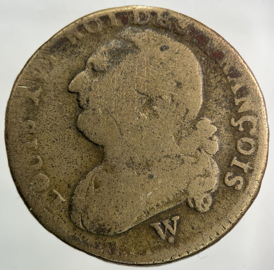1792 - W France 1 Sol Coin | Collectable Grade