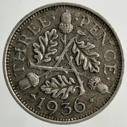 1936 George V Threepence Silver Coin | Fine Collectable Grade
