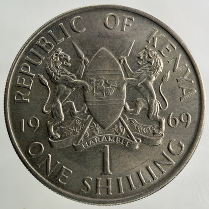 1969 Africa Kenya 1 Shilling Coin | Fine Collectable Grade