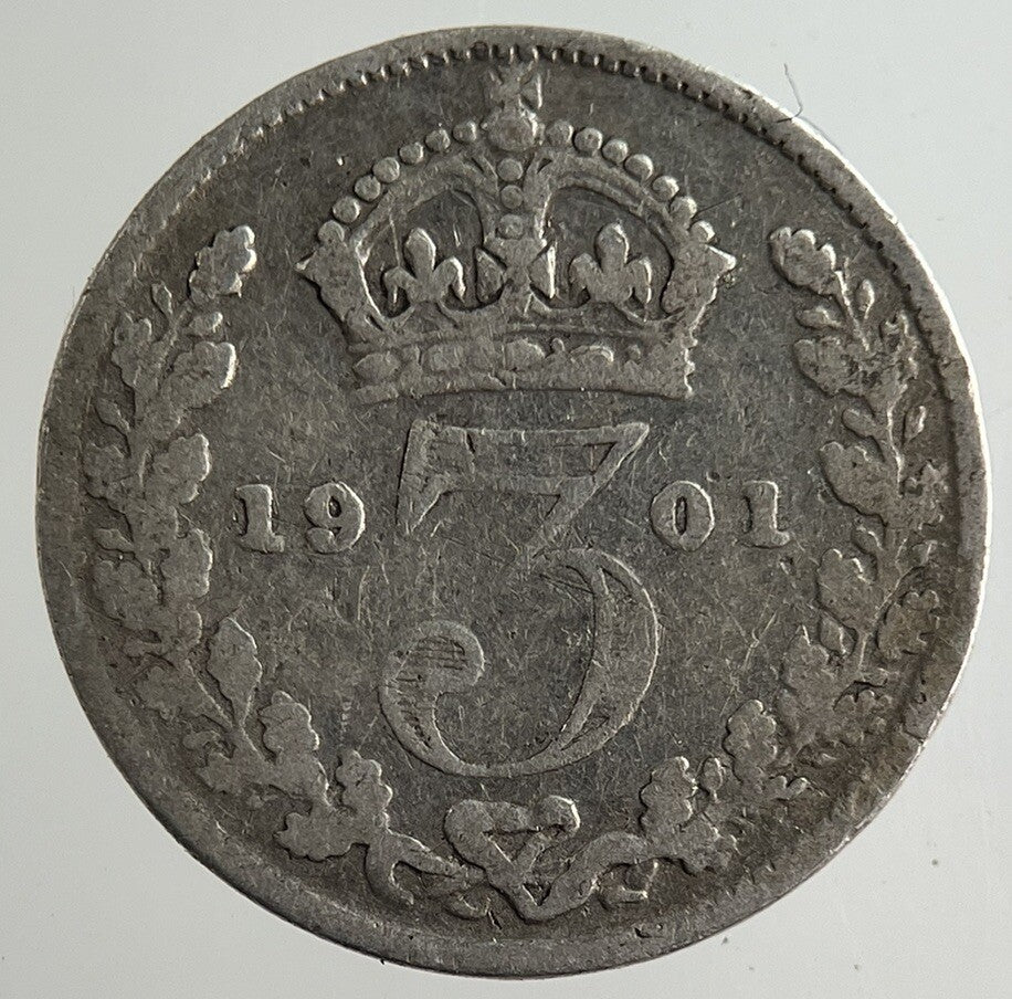 1901 Victoria Threepence Silver Coin | Collectable Grade