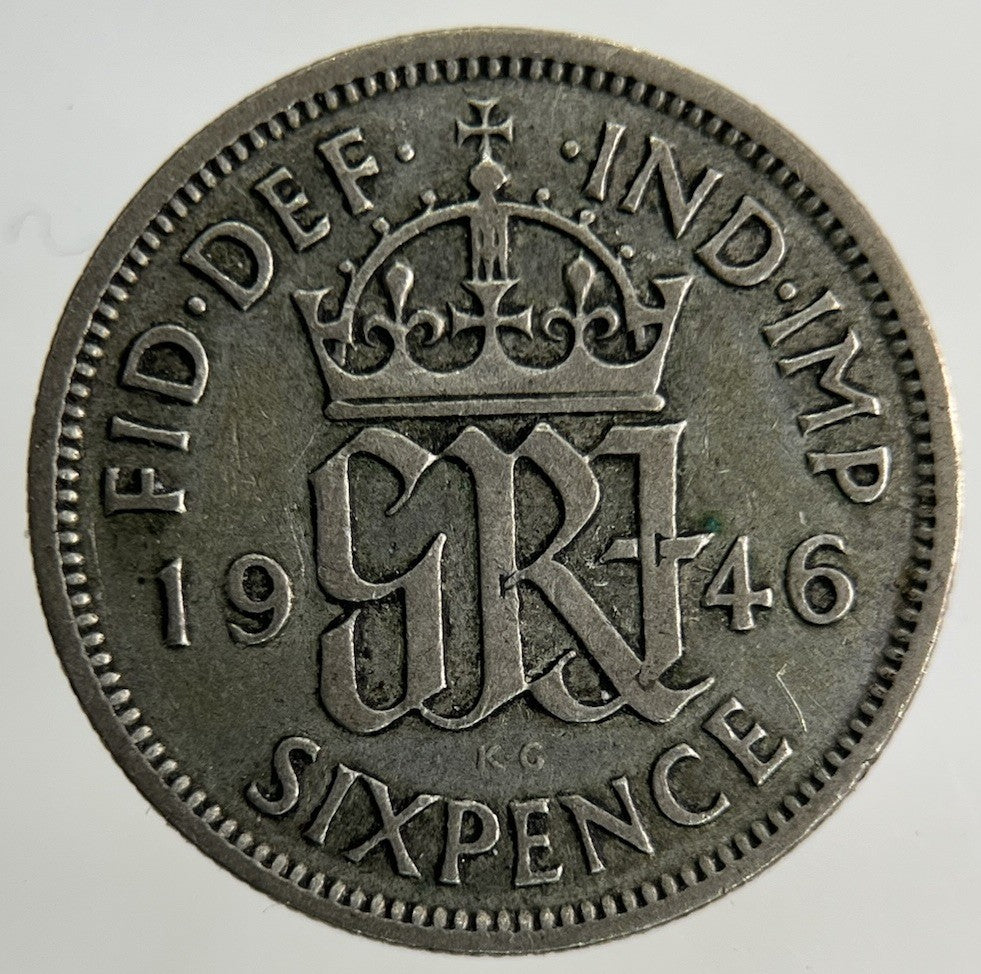 1946 George VI Sixpence Silver Coin | Fine Collectable Grade