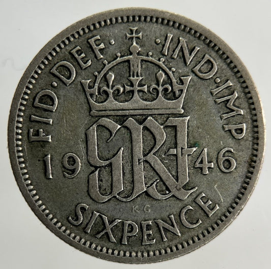 1946 George VI Sixpence Silver Coin | Fine Collectable Grade