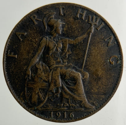 1916 George V Farthing Coin | Fine Collectable Grade