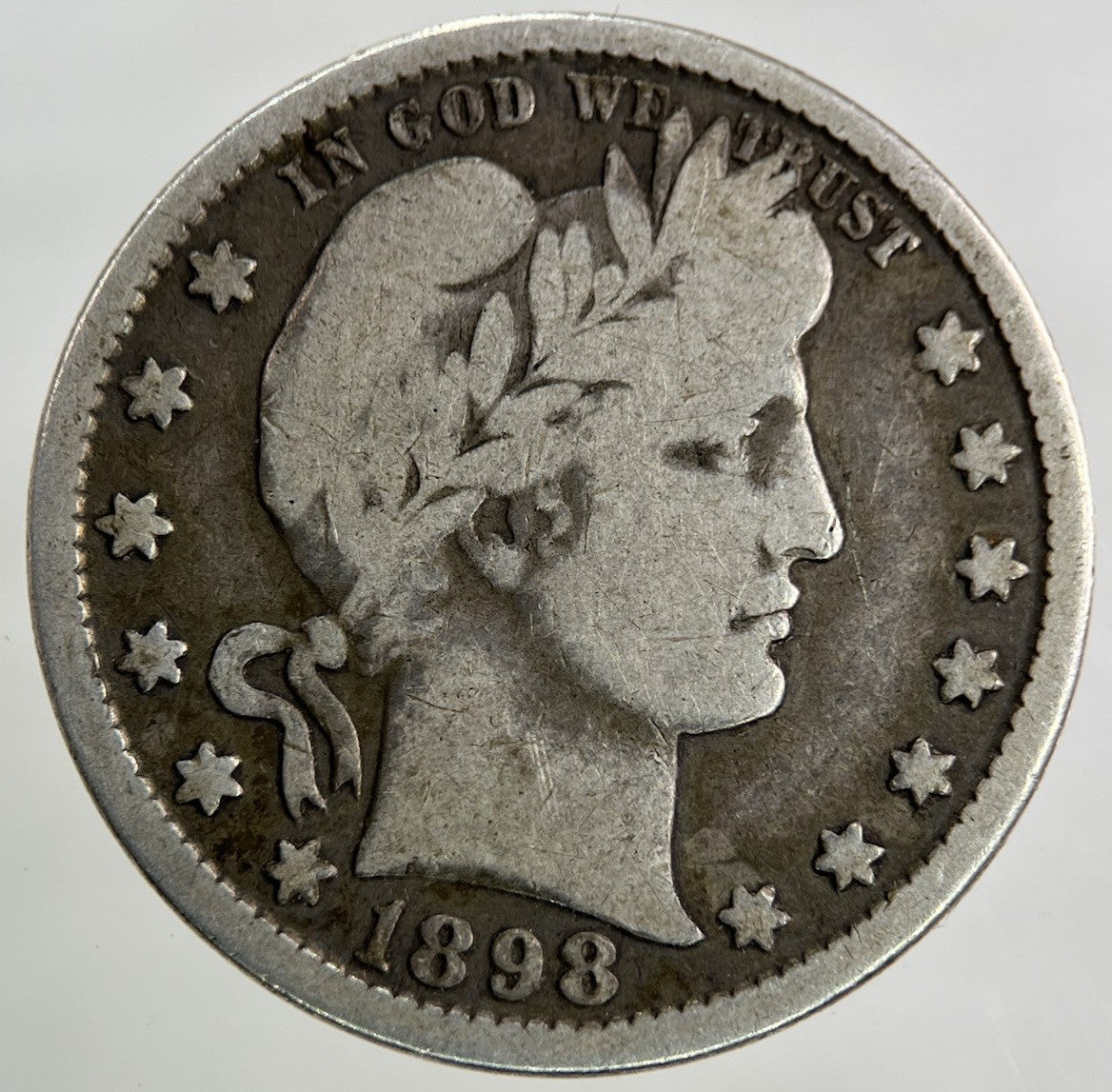 1898 US USA Quarter Dollar Silver Coin | Collectable Grade