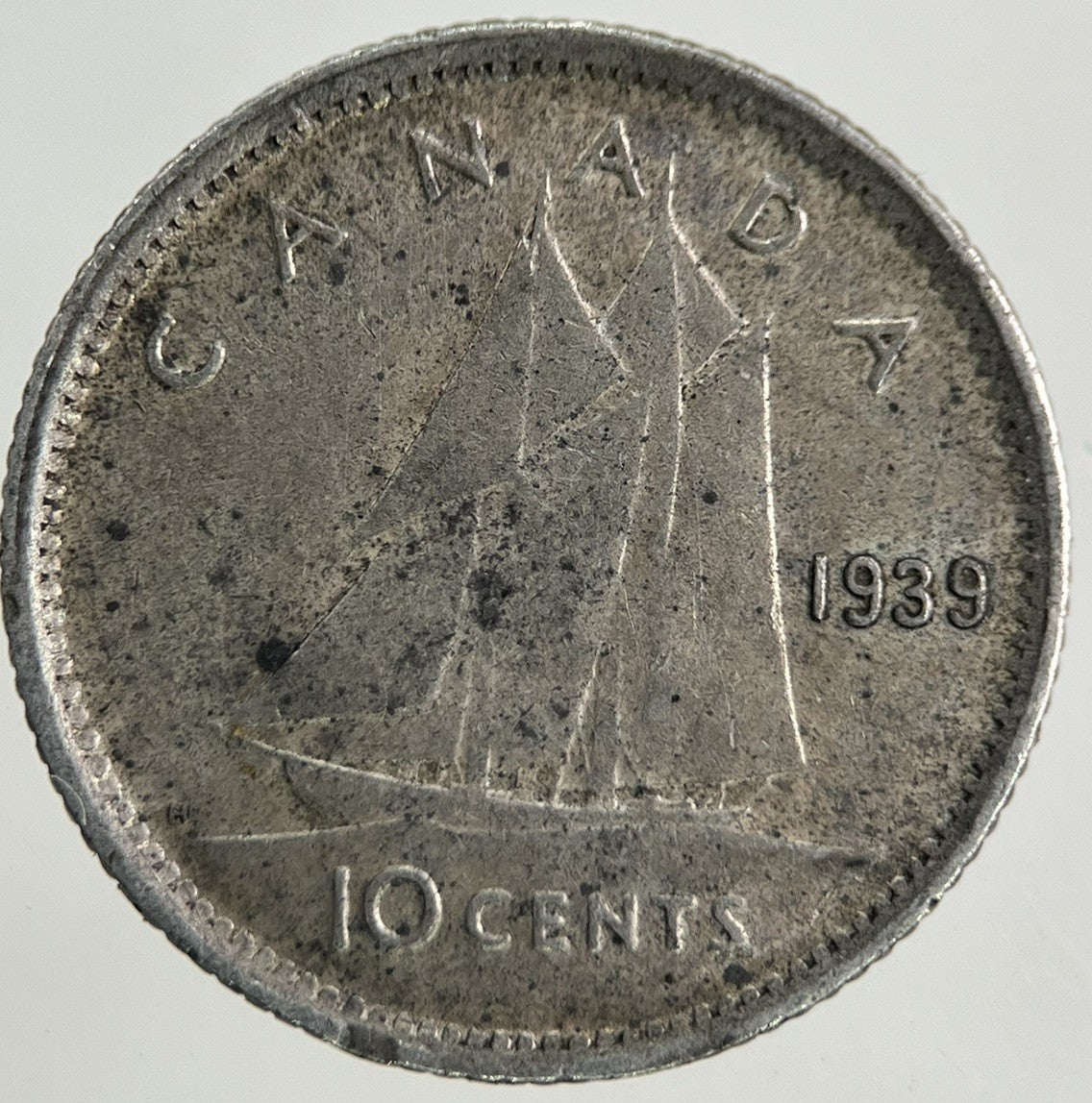 1939 Canada 10 Cents Silver Coin | Very High Grade