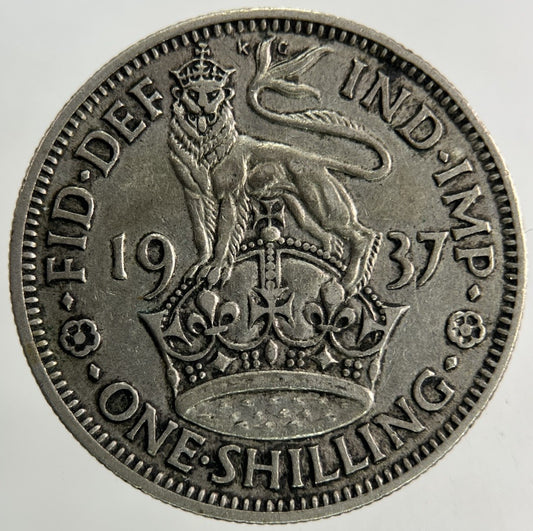 1937 George VI Shilling Silver Coin | Fine Collectable Grade