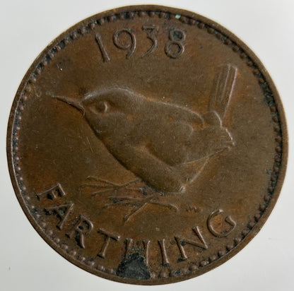 1938 George VI Wren Farthing Coin | Collectable Grade