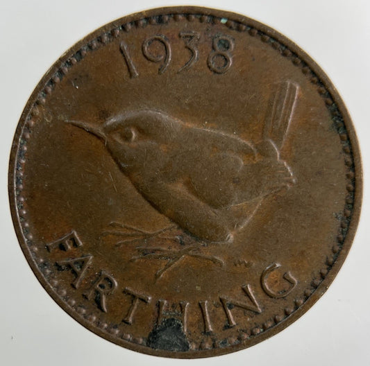 1938 George VI Wren Farthing Coin | Collectable Grade