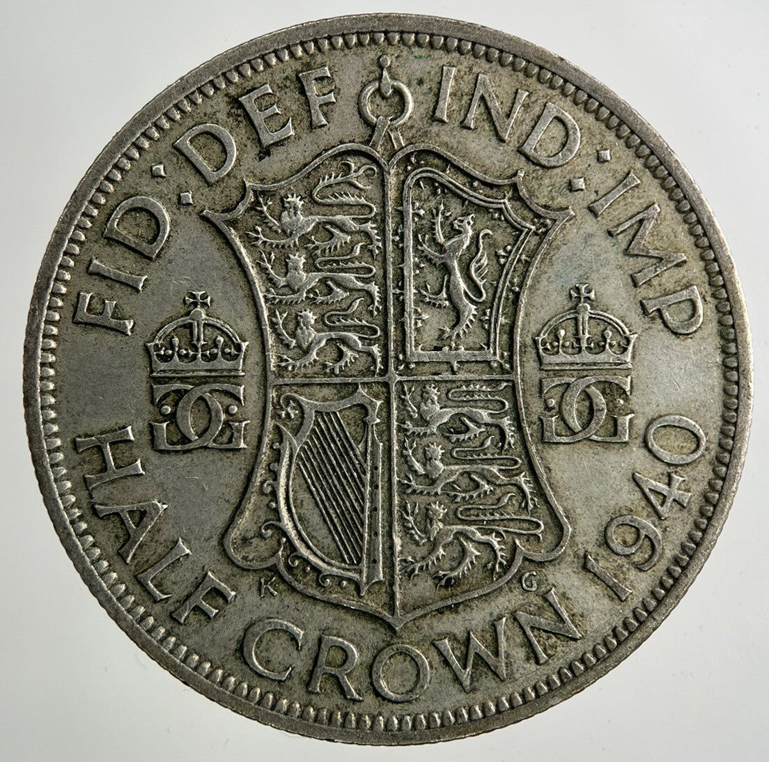 1940 George VI Half - Crown Silver Coin | Fine Collectable Grade