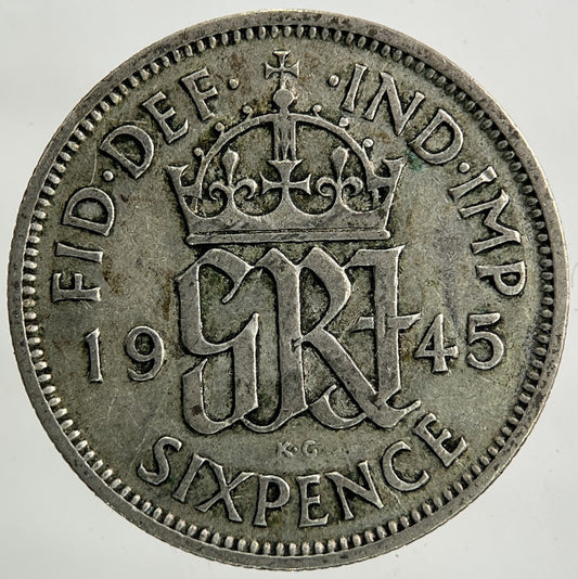 1945 George VI Sixpence Silver Coin | Collectable Grade