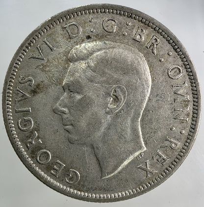 1942 George VI Half - Crown Silver Coin | Fine Collectable Grade