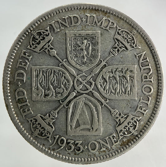 1933 George V Florin Silver Coin | Fine Collectable Grade