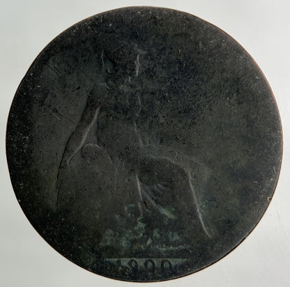 1900 Victoria Half - Penny Coin | Worn Grade