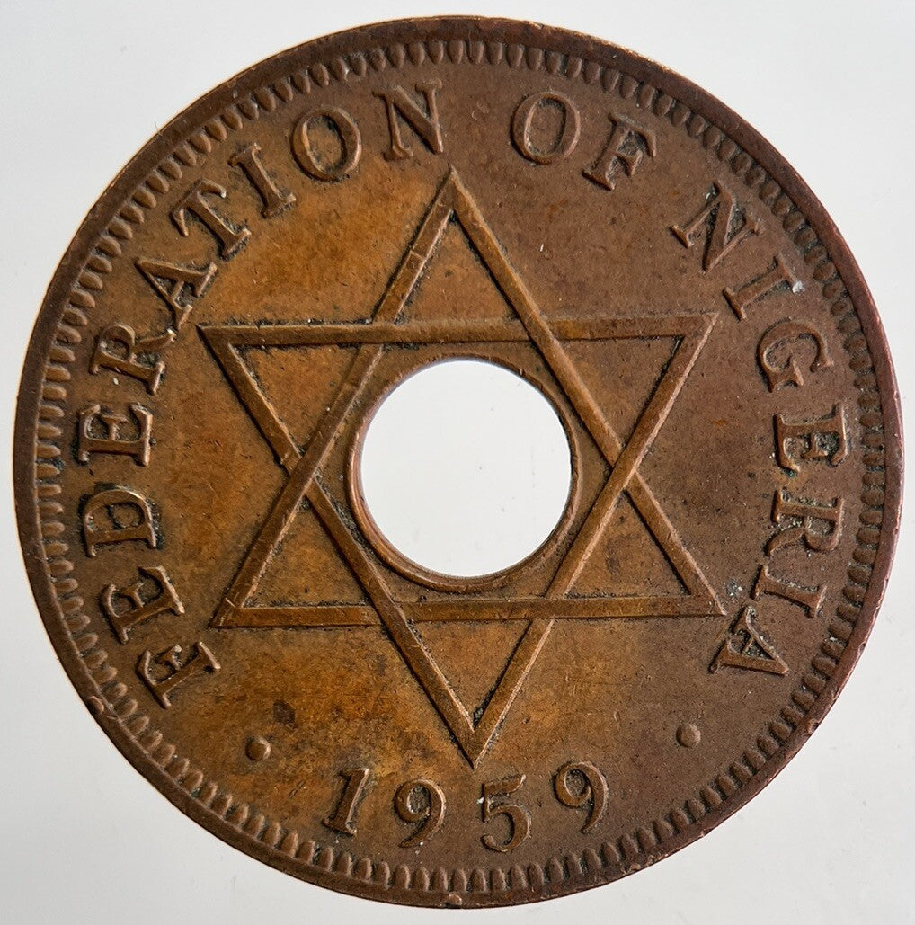 1959 Elizabeth II Nigeria One Penny Coin | Very High Grade | a6886