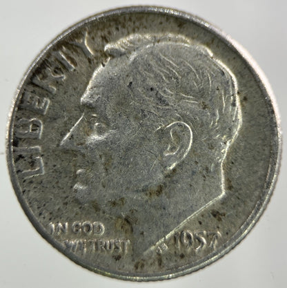 1957 US USA Roosevelt Dime Silver Coin | Collectable Grade