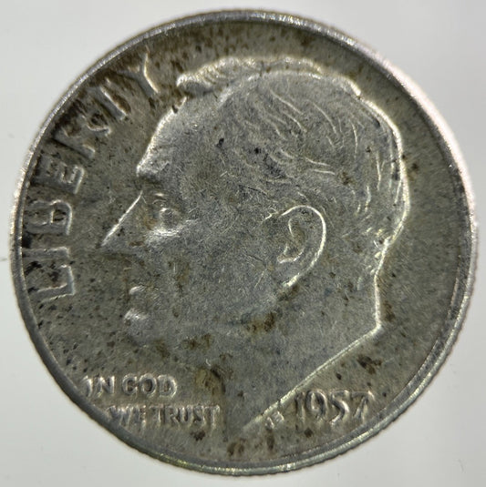 1957 US USA Roosevelt Dime Silver Coin | Collectable Grade