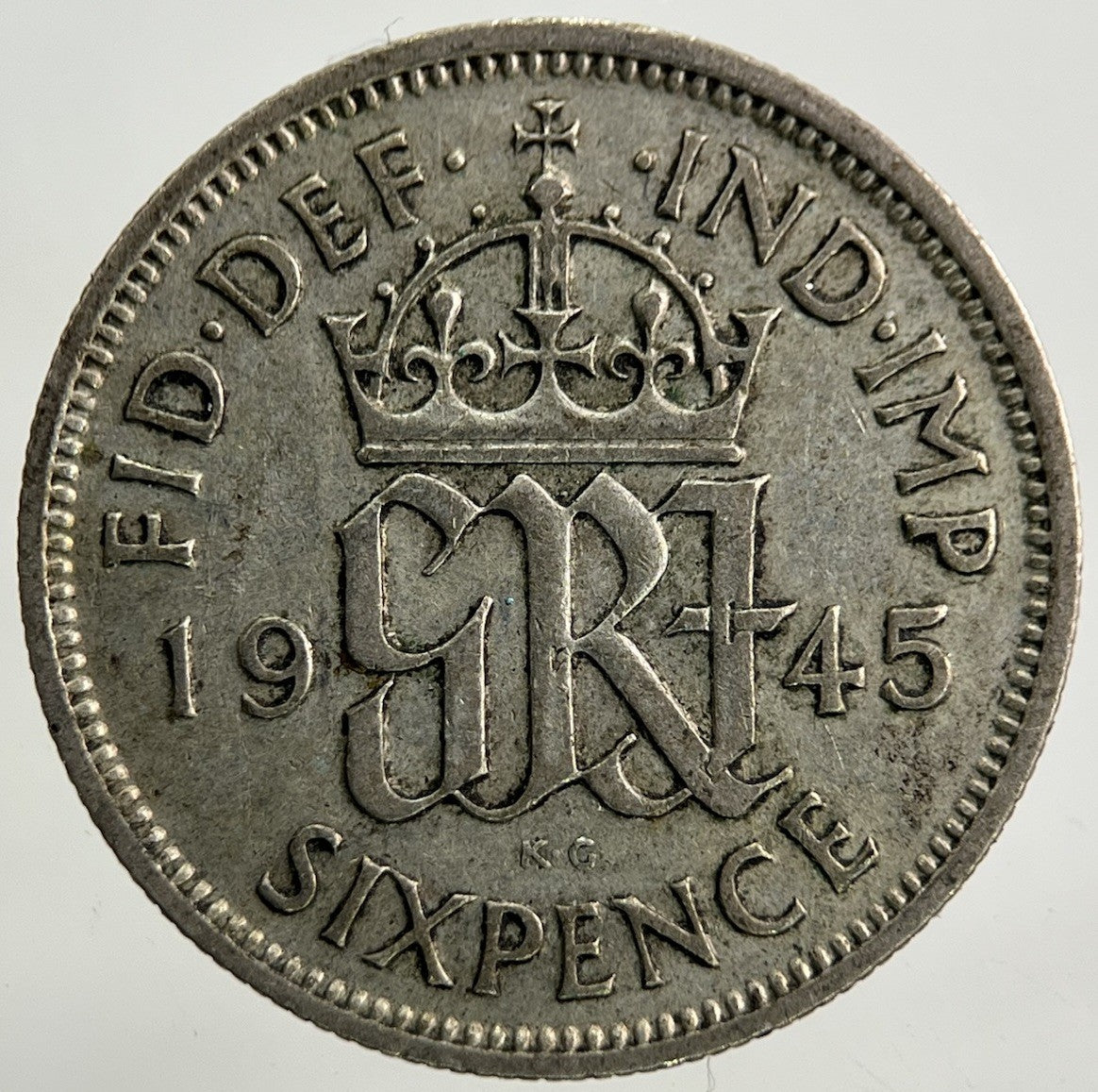 1945 George VI Sixpence Silver Coin | Fine Collectable Grade